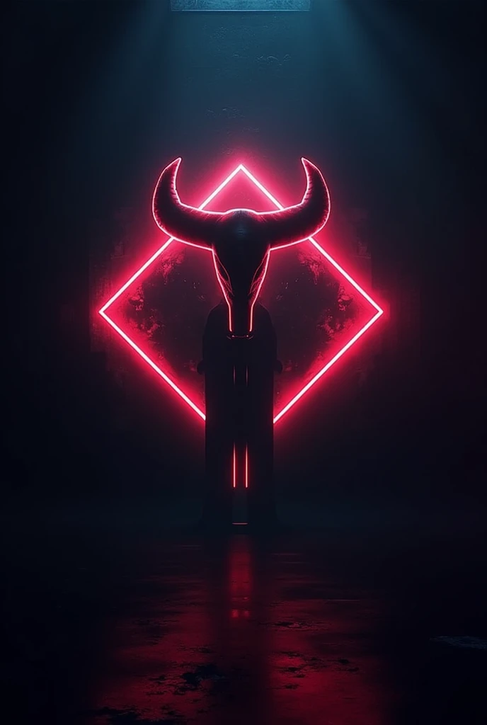 Logos of TotalOutsider with black theme with neon light at background