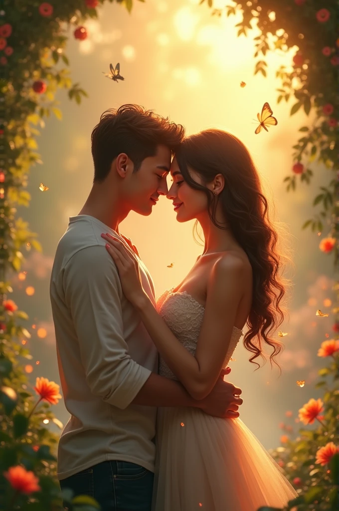 A beautiful couple fall in love
