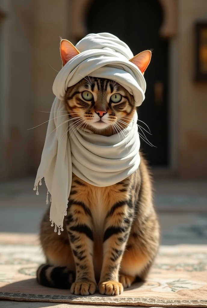 A cat that wear a muslim man
thing
