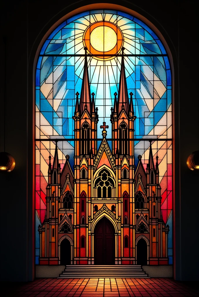 Stained glass window of the Londrina Cathedral