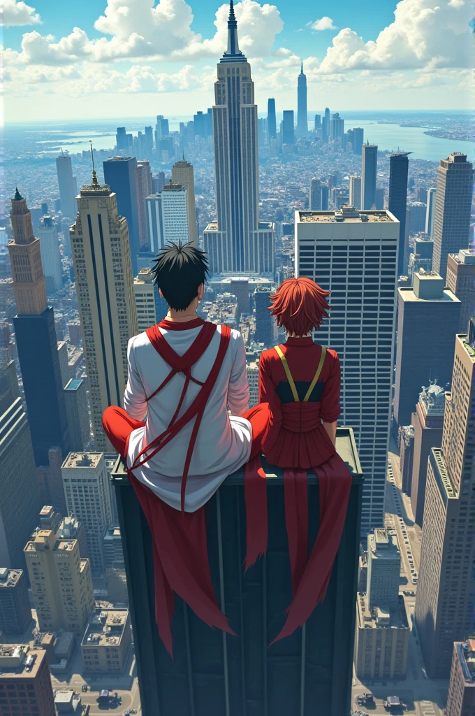 Gojo and utahima sit on top of the newyork
