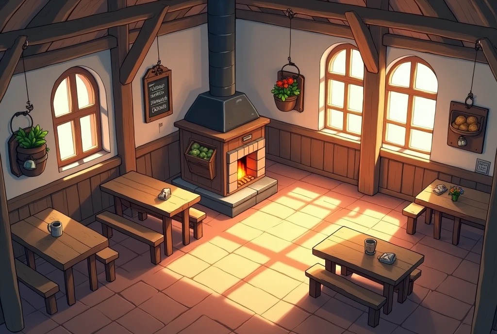 background for 2d game, canteen