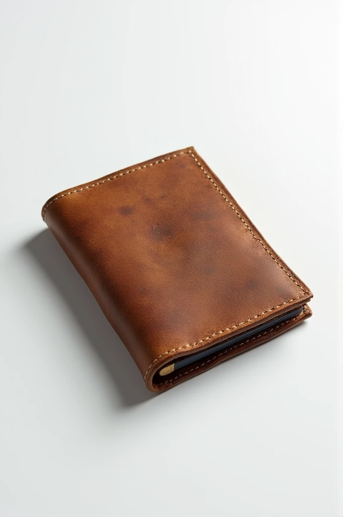 I need a picture of a wallet, This wallet has to look realistic, coffee and on a white surface, I need both sides of the wallet, front and back