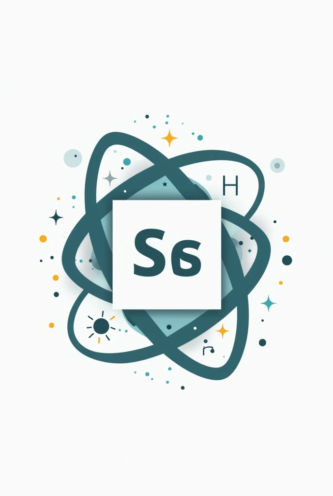 science club logo with the branches of science with the elements of the periodic table that resembles the science club