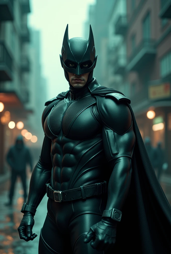 Go to Bing Image Creator, enter a prompt similar to:
Actor Joseph Gordon Levitt as jaspion tokusatsu from jaspion tokusatsu filmed by Zack Snyder, Robin suit, fighting against thugs, cape, mask, variant angles, captured with award-winning photography technique, cinematic, dark environment, bokeh, grainy, urban setting, blurry, IMAx, filmed with Kodak portrait 400, 200mm, f2.8, high resolution, teal filter