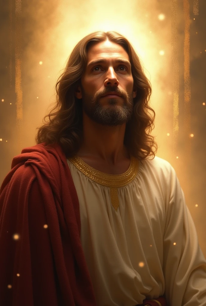 Jesus Christ, kharisma, hood, shining, smile, blessing, look at me, side light