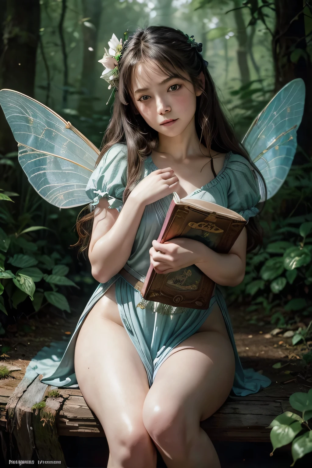 muste piece, best quality, (highest quality、8K、masterpiece:1.3)、ultra high resolution、Physically based rendering、(photorealistic:1.37)、beautiful woman with perfect body:1.4、slim abdomen:1.2、Highly detailed face and skin texture、 red cheeks、white skin、thin waist,thin legs、highest quality,very beautiful 12 year old girl, (cute:1.2),perfect shiny skin,((Precise hands without any discomfort)), brown hair,(short bob hair),(((full nude)))、(((upper body nude)))、(((lower body nude)))、(((stand in a flower field)))、big smile、((big butterfly wings))、(I can see pubic hair)、((black rimmed glasses))、(((black leather long boots)))、(((whole body shot)))