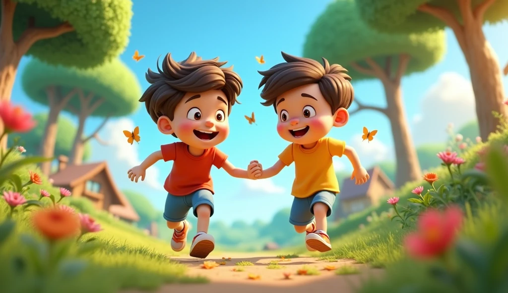Max and Leo were the best of friends.In 3D cartoons