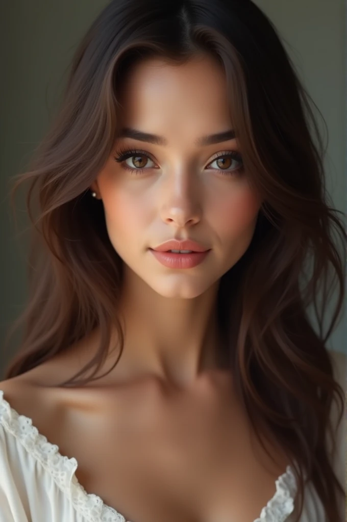 A profile picture of a beautiful woman, Brunetette