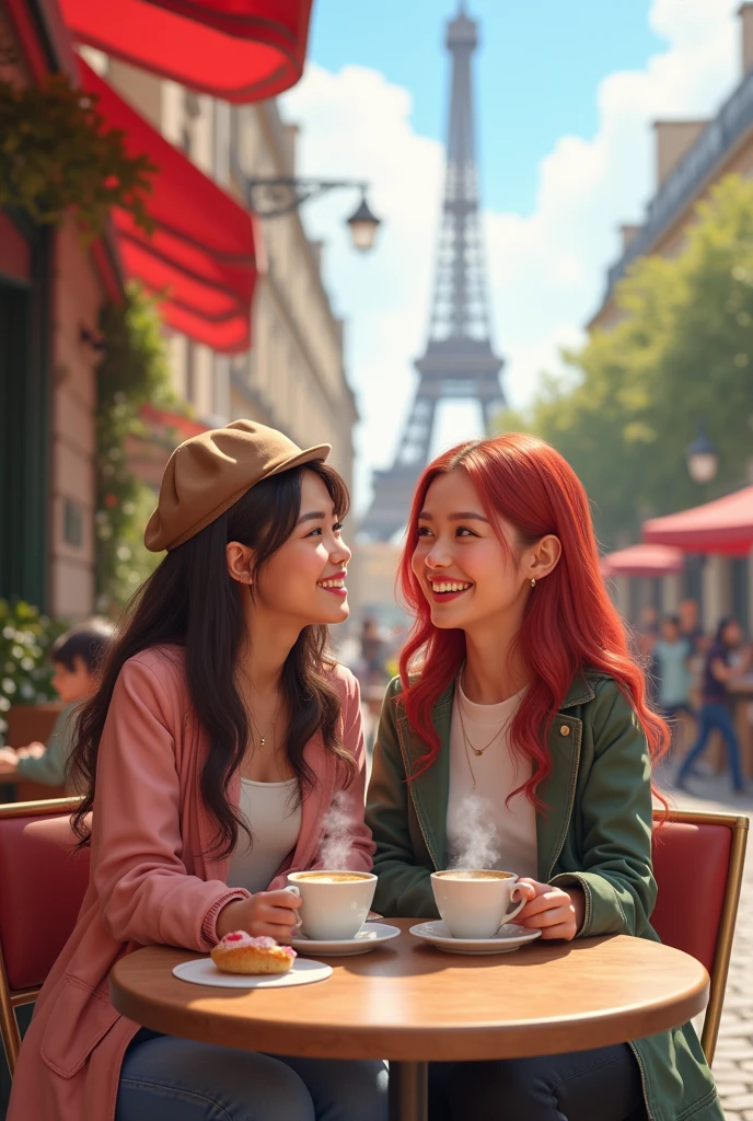 Blackpink&#39;s Rosé with Lisa sharing a nice coffee in Paris as best friends