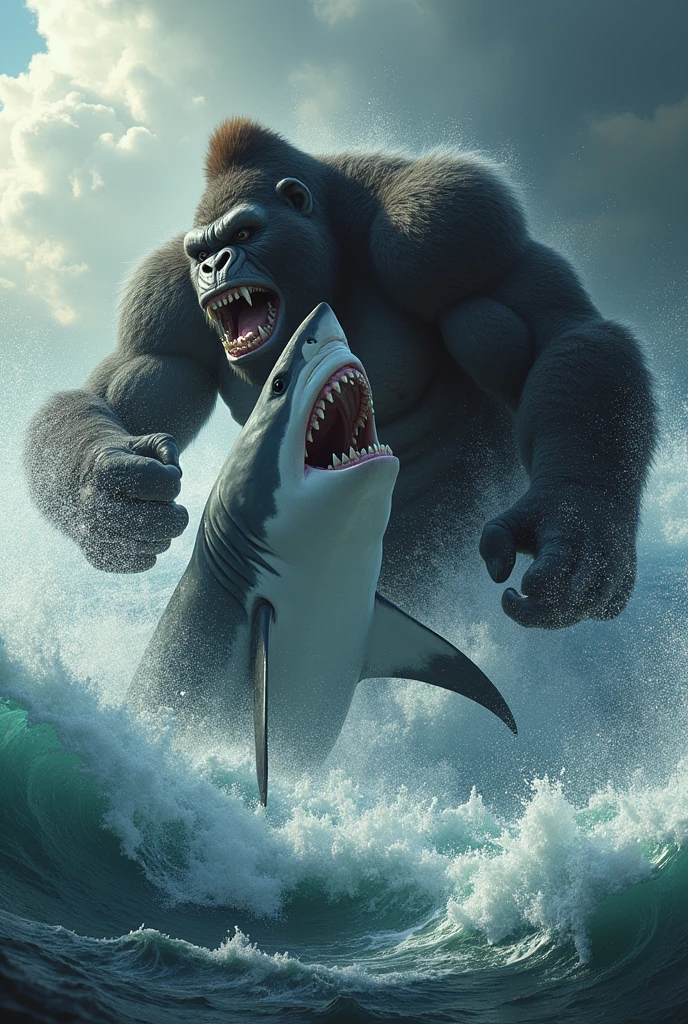 Monster shark vs monster gorilla