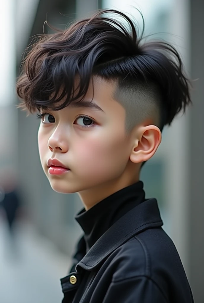 Korean two block haircut no fade