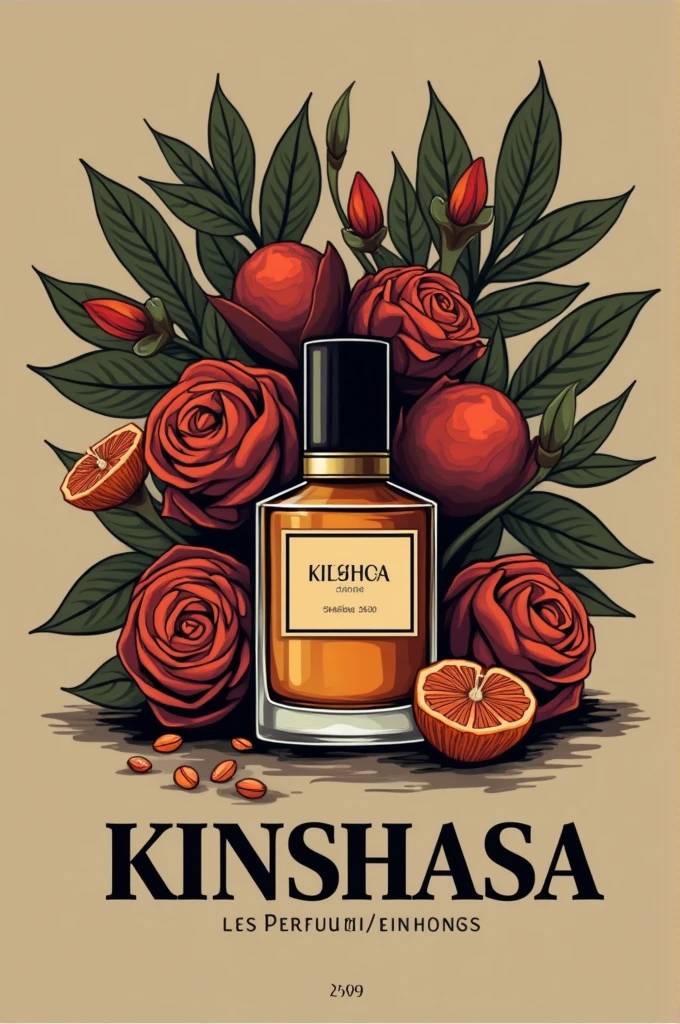 Logo d’une boutique en ligne le nom c’est parfumerie de kinshasa