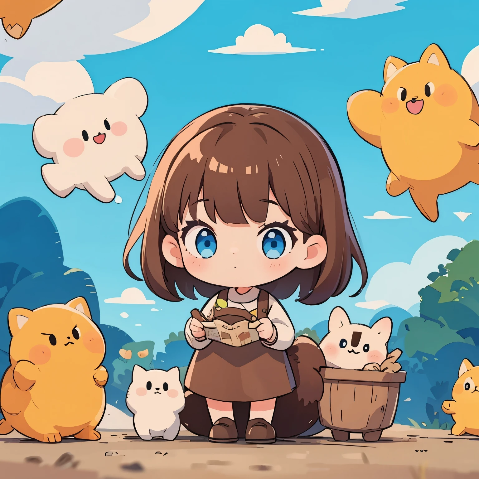 Girl with brown hair, blue eyes,เต้นรำ