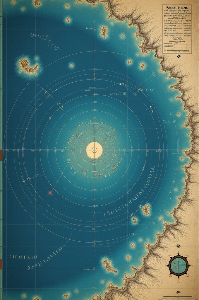 Point nemo in world map 