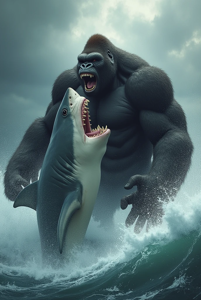 Monster shark vs monster gorilla