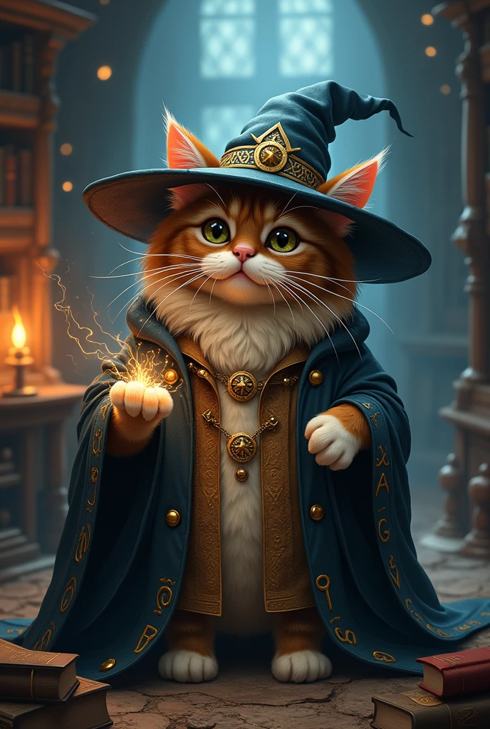 Fat wizard cat