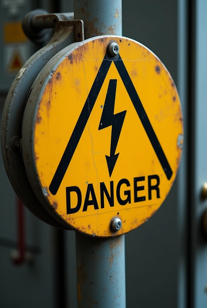 round caution sign risk of electric shock

