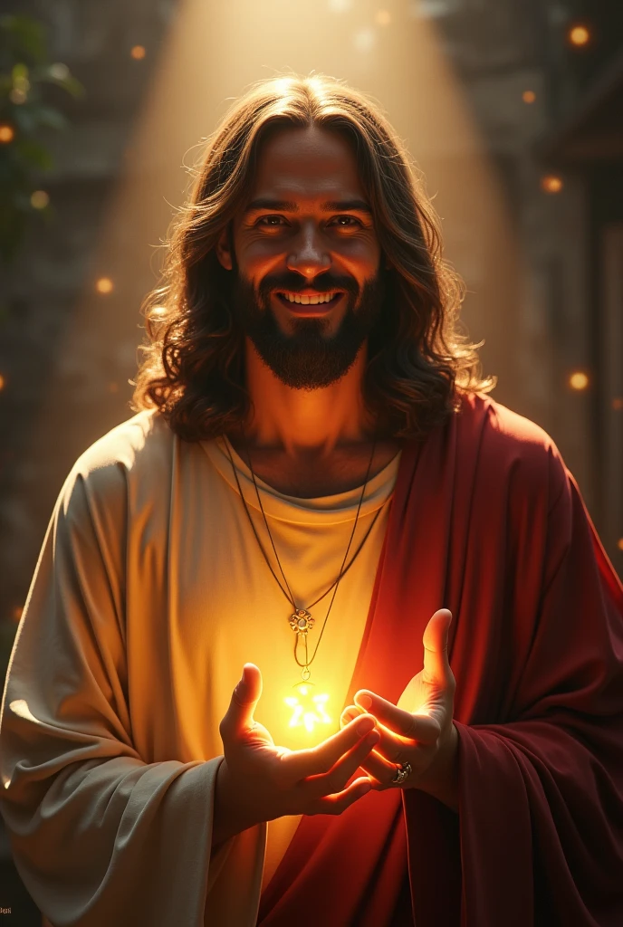 Jesus Christ, kharisma, hood, shining, smile, blessing, look at me, side light, jews, 30 years old