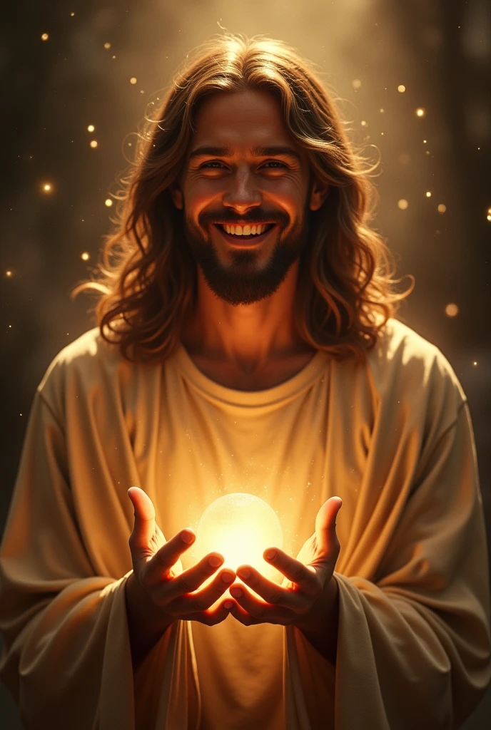 Jesus Christ, kharisma, hood, shining, smile, blessing, look at me, side light, jews, 30 years old