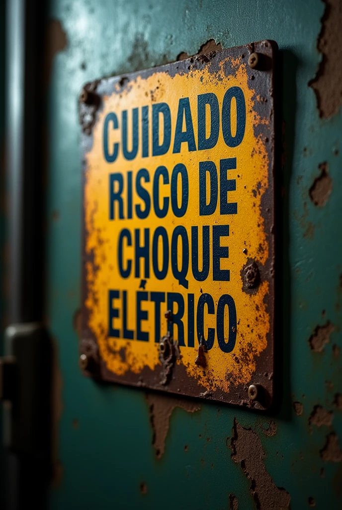 aged plate caution risk of electric shock in Brazilian Portuguese