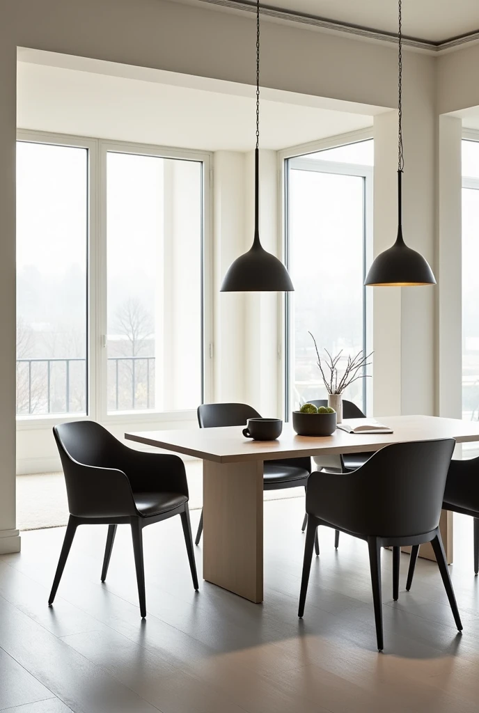 A dining room with chairs from the xplast brand, setubal model