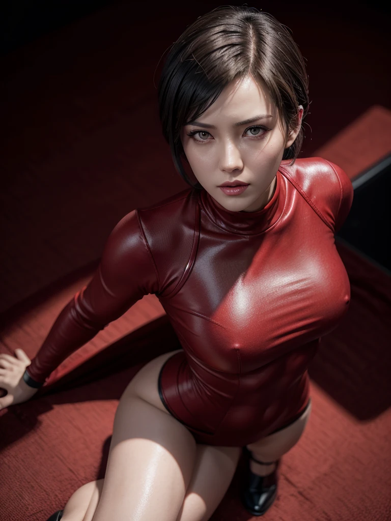 (Ada Wong full body portrait from Resident Evil) + (hyper-detail) + (skin) + (outfit) + (face). Studio photto, 85mm, ISO 100, f/2, 1/10, dim soft natural lighting, 512-bit color and 1024K resolution.