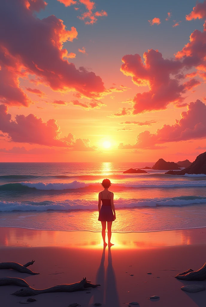sunset at the beach