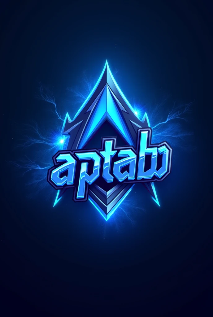 Aptab name unique logo for side pubg gamer blue
