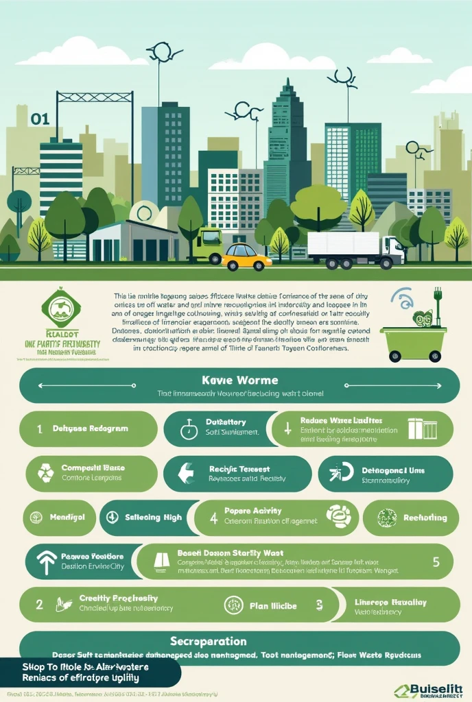Develop a detailed waste management strategy for a mid-sized city, focusing on the following key areas: waste segregation at the source, efficient collection and transportation, recycling and composting programs, public awareness and education, and the implementation of technology for waste tracking and management. Include specific measures for reducing waste generation, enhancing recycling rates, and improving overall waste management efficiency. Address potential challenges and propose solutions for achieving sustainability goals."