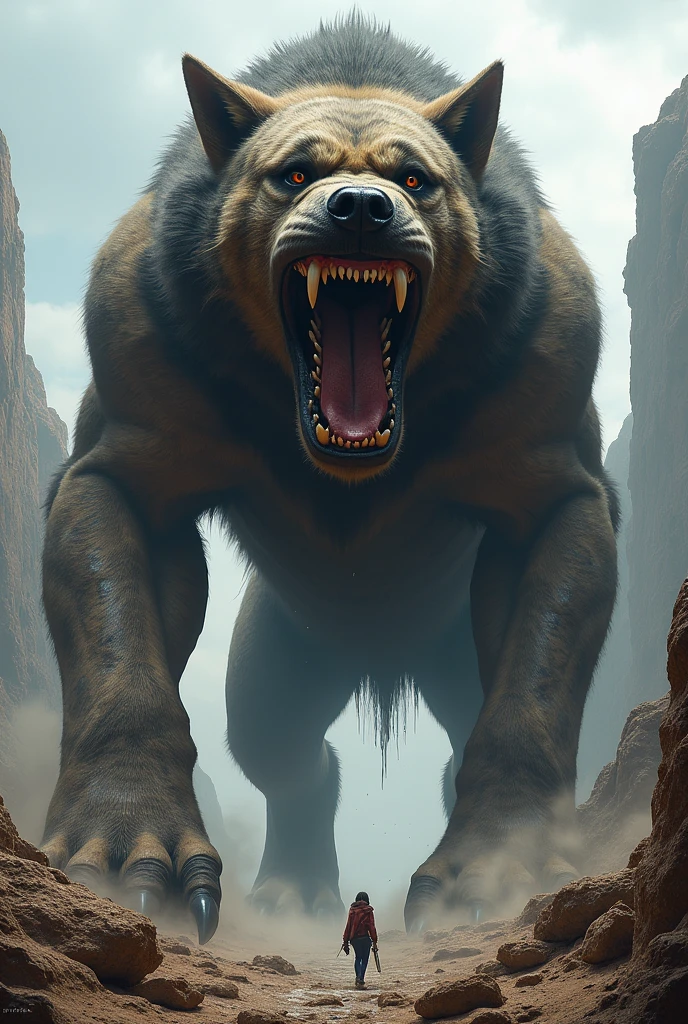 Generates an aggressive giant dog
