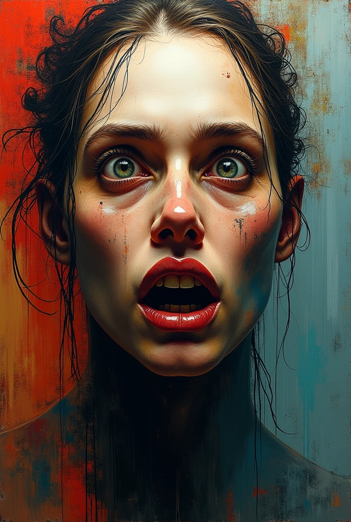 Expressionism art with face