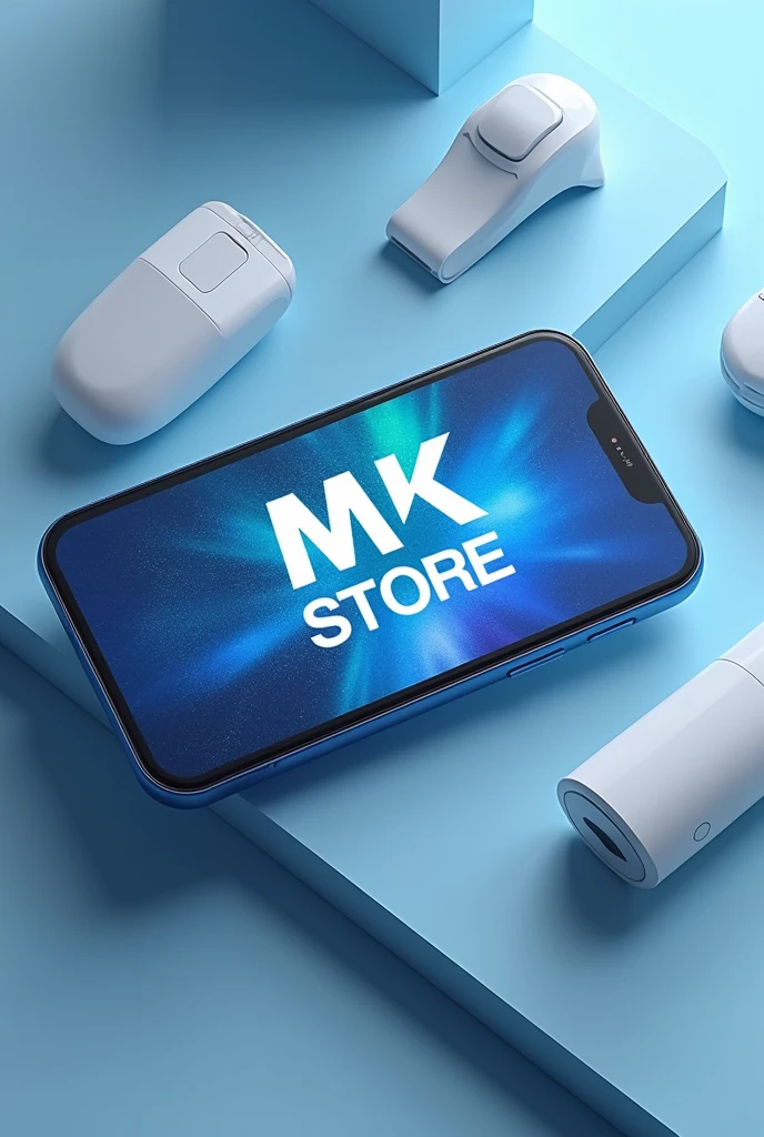 Make a thumbnail with the name of MK Store regrading phone accessories 