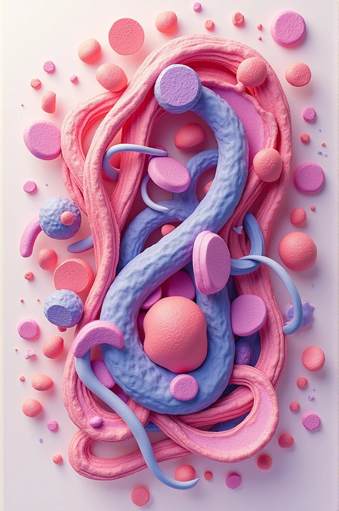 "Please create a cubist drawing of the histological tissue of mild cervical dysplasia, ensuring that the structures are clearly distinguishable and the representation doesn’t appear overly abstract or unrealistic."