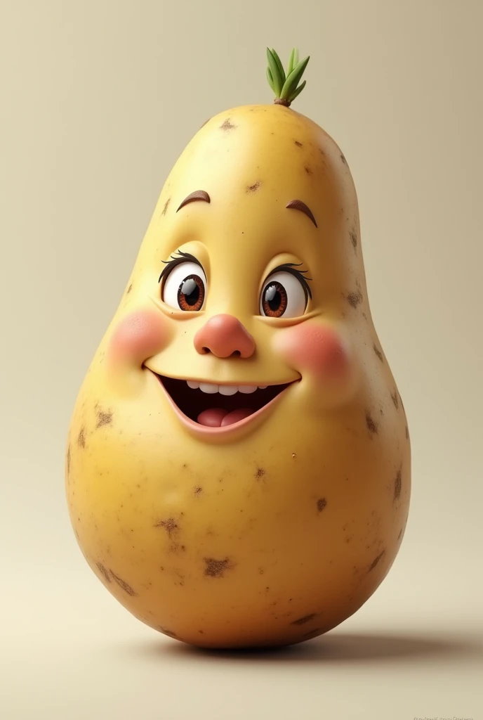 A potato with a child's face