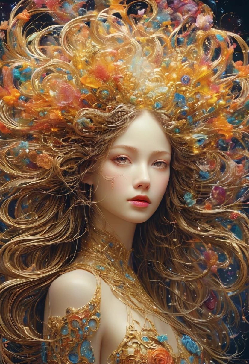 Ethereal fantasy concept art of intricate paper quilled sand spirit, Energetic, Beautiful paper quill pen, Ultra Detailed, insane depth, Gorgeous构图, Chaotic but orderly . Gorgeous, Heavenly, Ethereal, sex, epic, majestic, magical, fantasy art, Cover Art, Dreamy, magic, Surrealism, fantasy, The art of math, WLOP, Art Jam and James Jean, Ultra HD, Practical, Bright colors, Very detailed