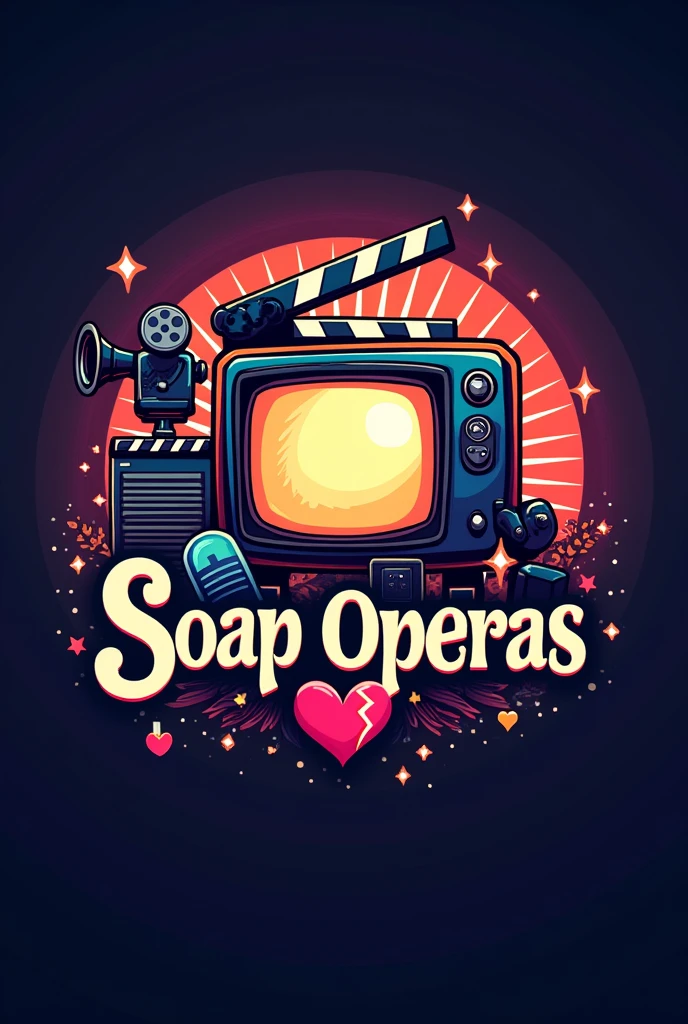"Hello! It isu gostaria de pedir a criação de um logo para o meu canal de novelas no TikTok. The channel has a theme focused on the world of soap operas, with a touch of drama, romance and all the elements that make soap operas so captivating.
I would like the logo to have elements that refer to the world of TV and cinema., like a movie camera, a clapperboard, or even an old television screen. Colors can be vibrant and eye-catching, something that brings a dramatic air, but also fun, matching the dynamic spirit of TikTok.
The channel name must be highlighted, with a modern, easy-to-read font. It is, if possible, include some detail that refers to intense emotions, like tears, broken hearts or rays of light.