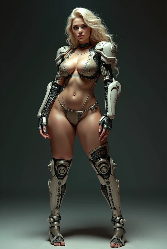 ((best quality: 1.5)) ((masterpiece: 0.8)), intricate details, sharp focus, professional, photorealistic, real life, realistic representation of the face, ((((solo, 1girl) athletic assassin, (albino, albino, lethal expression, pink lipstick, (mechanical arm, cyborg))))) bright glow, dynamic pose, gorgeous perfect face, in the style of realistic and hyper detailed renderings, zbrush, hyper realistic oil, contoured shading, dark room, dark background, black background, solo, BREAK; BREAK ((((aloof, ((white curly hair ponytail, thin hips, skinny, top view:  0.6)))))), (freckles: 0.9), ((body tattoo: 0.7)), ((fujicolor)), BREAK; BREAK ((((futuristic (bronze red lacquered dreadnaught armor, (iridescent wrist bayonet, pretty vagina)), (((underboob)))), photorealistic, hyper-realistic))) BREAK; BREAK (((breast size: 0.7)))