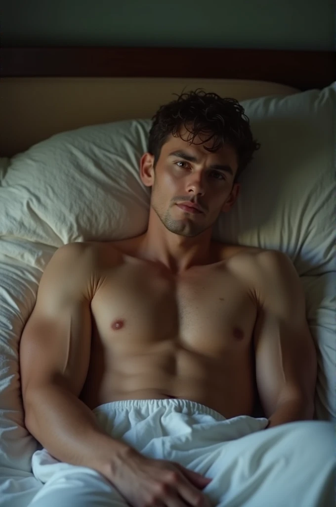 Brandon Martyn (mystic7) shirtless in bed