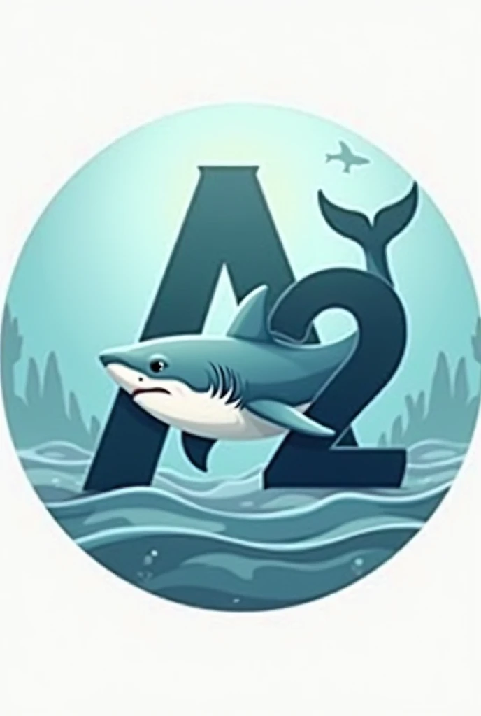 A logo (round shape) for class A2, have word "A2" and a shark, please design both of them blendly
make it more beautiful with ocean sea, more gently and cute, but not childish, a little bit powerful, arrange the shark or wave to create letter A in A2