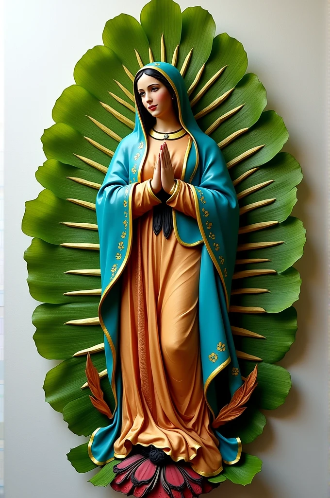 Virgin of Guadalupe made of nobes 