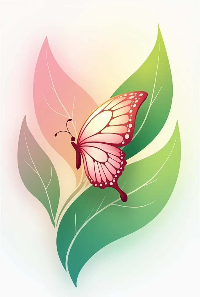 Kauany Rodrigues physiotherapist company logo, with pink and green gradient with butterfly