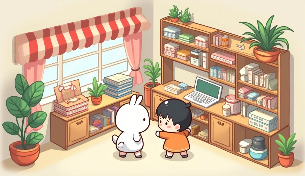 (masterpiece:1.2, Highest quality,Ultra-high resolution,Super detailed),8k,(wallpaper),(Best illustrations:2.0),(Cute chibi store : 2.0),(store,Very simple design),(isometric illustration) lofi, cozy, Studio ghibli style ,pastel tones