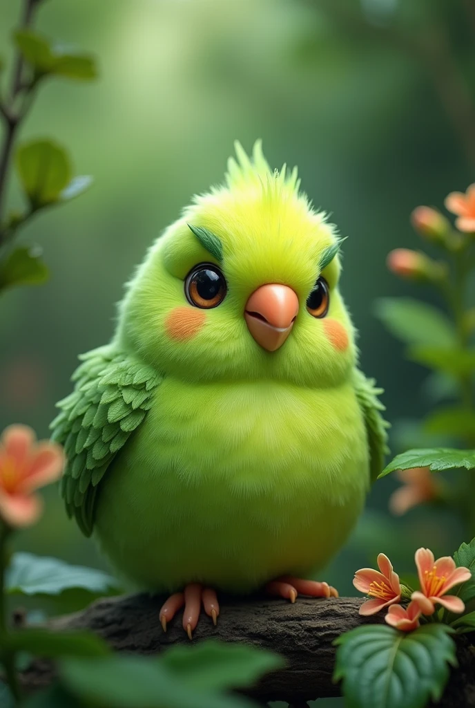 Make a hybird of an a green budgie and a green plum