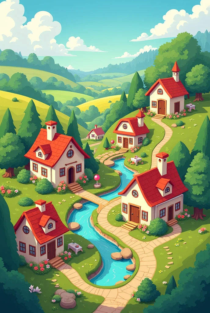 Cartoon village