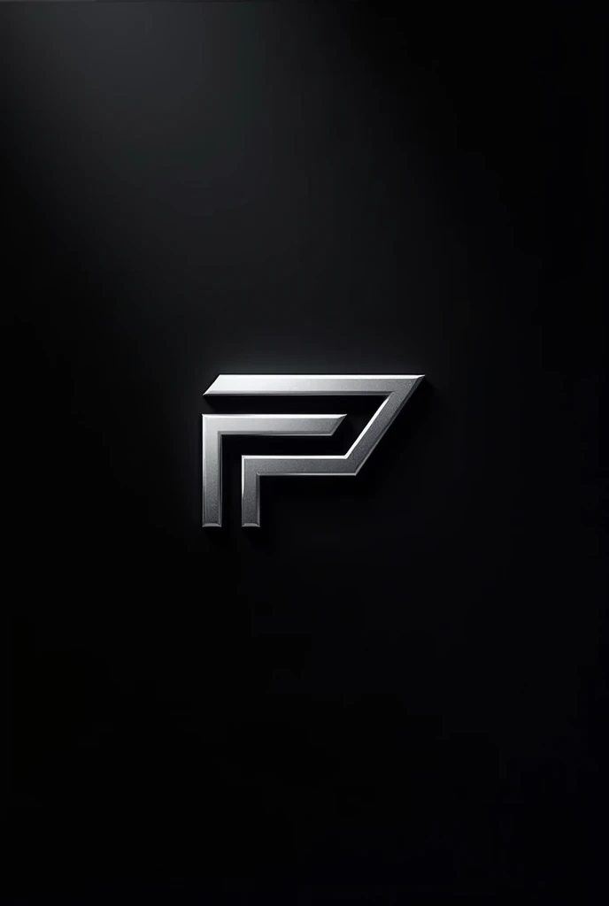 LOGO WITH NAME "phanpui" with metallic style with black background