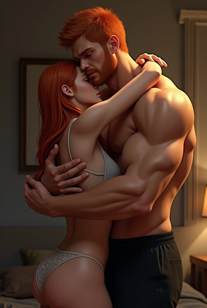 Ginger hunk hugs twink