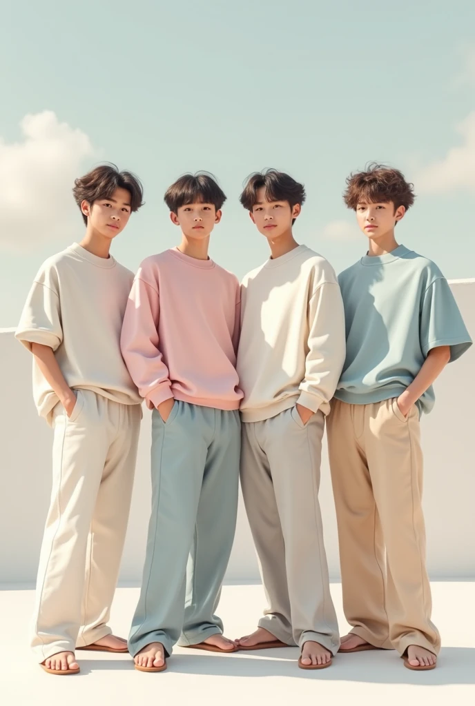 Costumes for teenage boys. Neutral and pastel colors**: All teens can wear soft shades of white, light blue, Pink, beige or gray, symbolizing peace and unity.