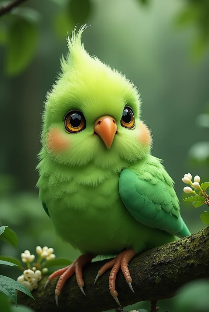 Make a hybird of an a green budgie and a green plum