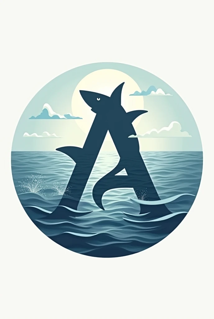 A logo (round shape) for class A2, have word "A2" and a shark, please design both of them blendly
make it more beautiful with ocean sea, more gently and cute, but not childish, a little bit powerful, the letter A in A2 is shaped by the shark
make it more visuable